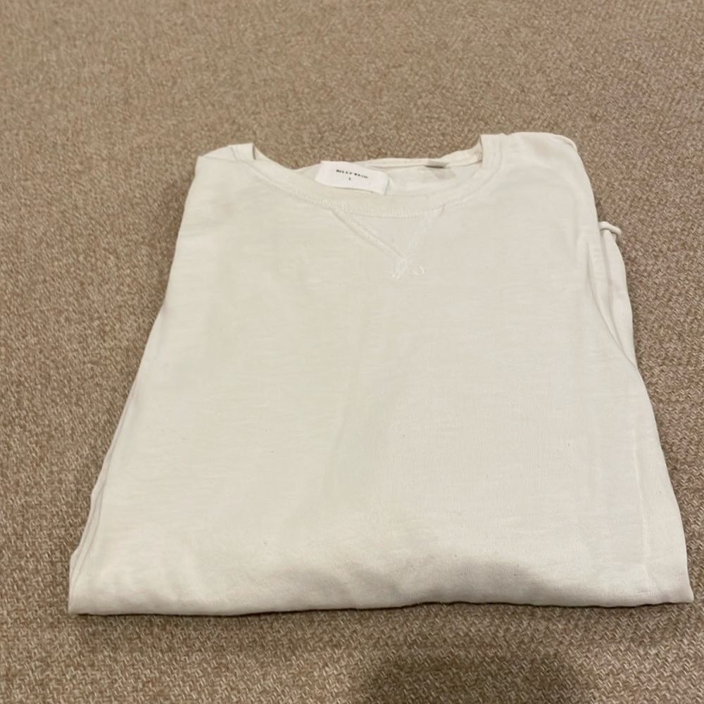 Billy Reid Men Off-White LS Shirt Large Roll Bottom